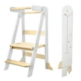 thumbnail image 1 of HARPPA Foldable Kitchen Step Stool for kids, Adjustable Height Toddler Standing Tower, White, 1 of 6
