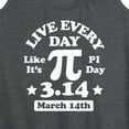 thumbnail image 3 of Instant Message - Live Every Day Like Pi Day - Women's Racerback Tank Top, 3 of 6