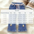 thumbnail image 3 of HAOTAGS Flare-Leg Jeans Girls,Comfort Stylish High Waisted Summer Casual Denim Pants Blue 4-5 T, 3 of 6