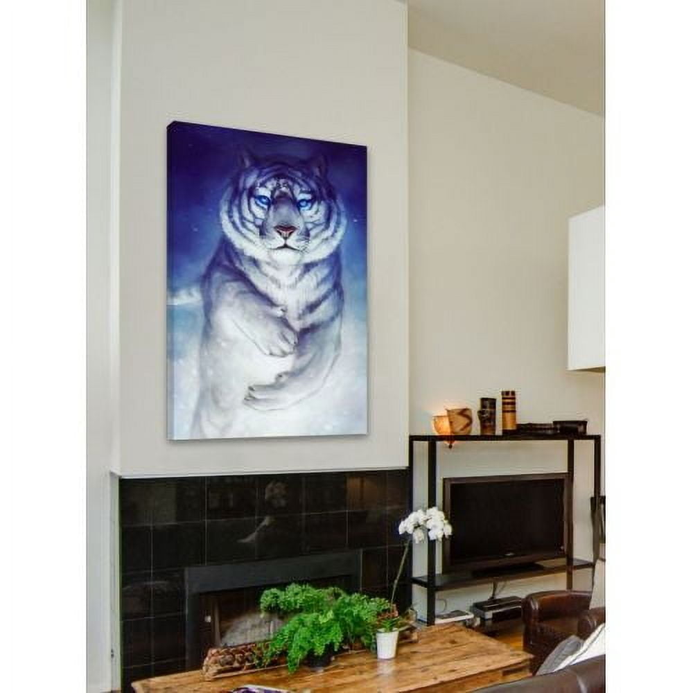 "Godly Tigers 3" Painting Print on Wrapped Canvas