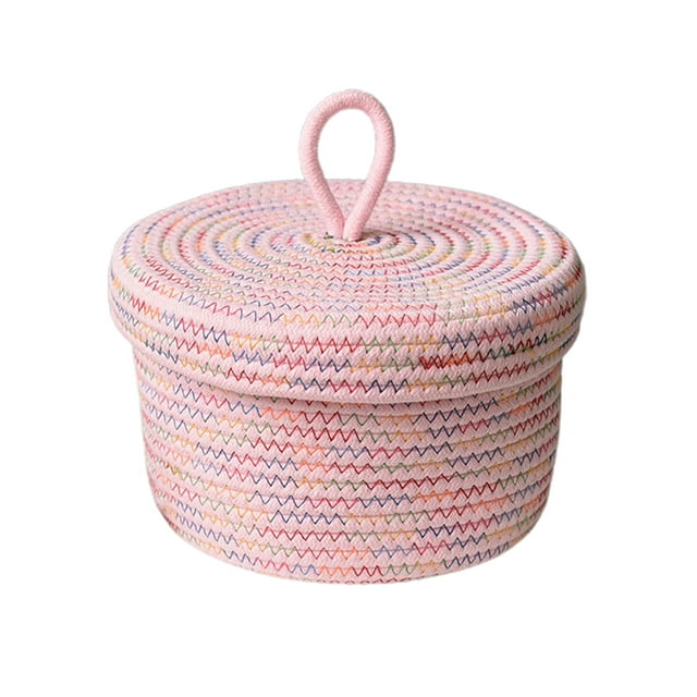 Desk Clutter Storage Box Organizing Basket Cotton For Shelves And Coffee Table Face Tonic Desktop Decorative Baskets