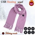 thumbnail image 2 of PMVFHDE Women's Heated Scarf Smart Charging Neck Warmer for Cold Weather, USB Powered Thermal Scarf for Women, Warm Winter Scarf for Outdoor Use Hot Pink, 2 of 7