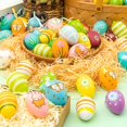 thumbnail image 5 of Fuebueo 2025 Clearance Easter Tree Ornaments, 6pcs Multicolored Hanging Plastic Easter Eggs Easter Tree Decorations Hanging Easter Eggs, Tree Basket DIY Crafts Easter Party Favors, 5 of 7