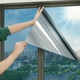 thumbnail image 3 of BinKFF One Way Window Privacy Film, Window Tint for Home, Sun Blocking UV Heat Blocker, See Out Not in Reflective Mirror Film, Removable Static Cling Glass Door Cover, 11.8" x 39.3", 3 of 4