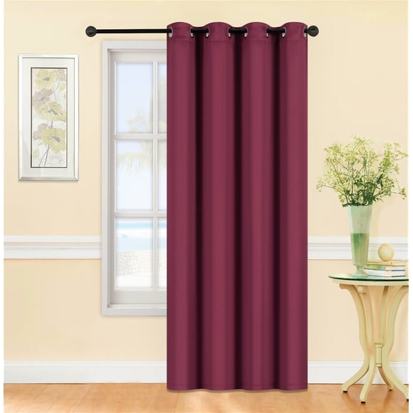 Solid Blackout Grommet Panel, 52x95 Inch, Burgundy, 1 Panel