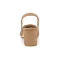 thumbnail image 2 of BLISSFUL STEP Women's Block Heel Pumps Slingback Heels Nude 6, 2 of 7
