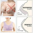 thumbnail image 5 of Women's Full Coverage Everyday Bra Comfortable Breathable Wirefree Wide Strap Plus Size No Underwire Bras for Older (2XL, Purple), 5 of 6