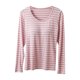 thumbnail image 2 of Pijama de manga larga para mujer, ropa de casa con almohadillas para el pecho, camiseta de manga larga, cómodo para uso externo, pijama de cuello redondo para mujer, 2 of 4