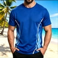 thumbnail image 5 of JTSRKL Mens Quick Dry Shirts Printed Crewneck Short Sleeve Breathable Lightweight Tees Summer Gym Training Big Size Active Sport Tops, 5 of 9