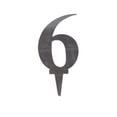 thumbnail image 1 of Number 6 Mirrored Acrylic Cake Topper, 6-1/2-Inch, 1 of 1