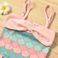 thumbnail image 5 of TUOBARR Infant Baby Girls Mermaid Squama Print Suspender Swimwear Swimsuit Beach Suit Pink (0-18Months), 5 of 9