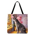 thumbnail image 2 of Bolso De Compras De Hombro Con Estampado De Gato Bolso De Mano Grande Informal (40 * 40 Cm) C Likrtyny Arte Deco, 2 of 3