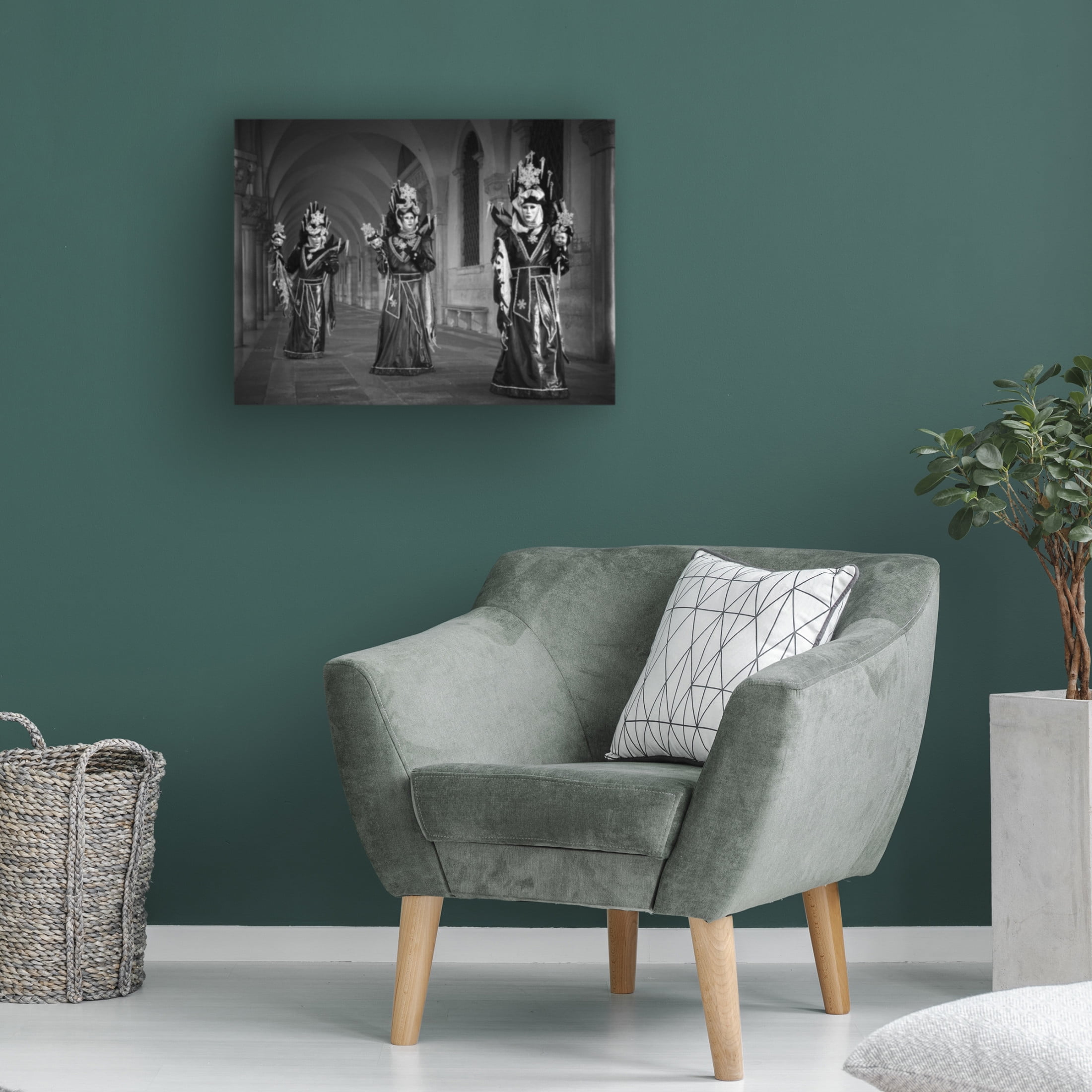 Canvas Wall Art - Stefan Nielsen 'Carnival Triplets' Wall Art for Living Room, Bedroom, or Office Décor by Trademark Fine Art - 47 x 35 Inches