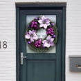 thumbnail image 4 of Wisremt 16" Christmas Wreath Artificial Wreath with Poinsettia,  Berries and Balls, Christmas Decor Wreath for Front Door Wall Window, 4 of 5