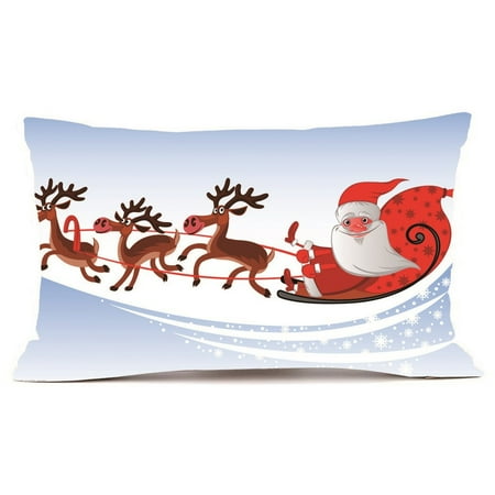 Shop Throw Pillows Hot Sale Merry Christmas Home Shops Sofa Bed Car Seat Rectangle Throw Pillow Case Decorative Cushion Cover Xmas Home Festival Decoration Supplies ()