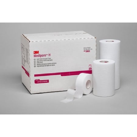 3M - Medipore - H - Medical Tape 3M - Medipore - H Water Resistant Cloth 1 Inch X 10 Yard White NonSterile - 2/Package