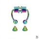 thumbnail image 1 of Piercing falso magnético para tabique nasal, con forma de herradura, de acero, disponible en varios colores y tamaños., 1 of 5