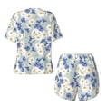 thumbnail image 6 of Rocae Daisies Flowers for Two Piece Sleepwear Pajamas Sets for Women Soft Short-Sleeved Pjs with Lounge Shorts Large, 6 of 9