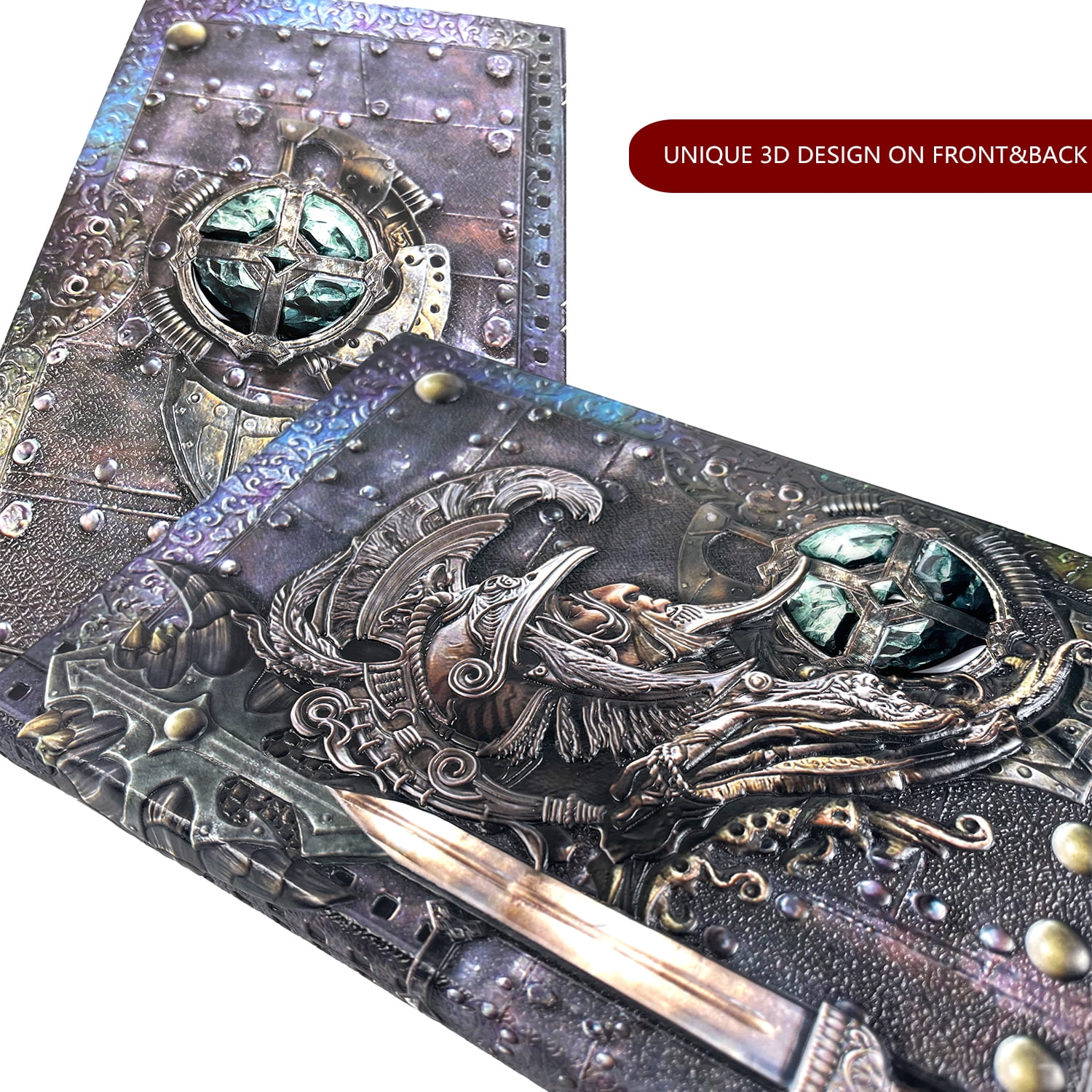 DND Notebook/Diary, unique 288 page book with warrior cover, ideal for Dungeons & Dragons/D&D. Makes a great RPG accessory, nerdy fantasy gift for DMs and players, men or women.
