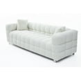 thumbnail image 2 of ARCTICSCORPION Modern Accent Sofa with 2 Pillows, Blue/White, 2 of 7