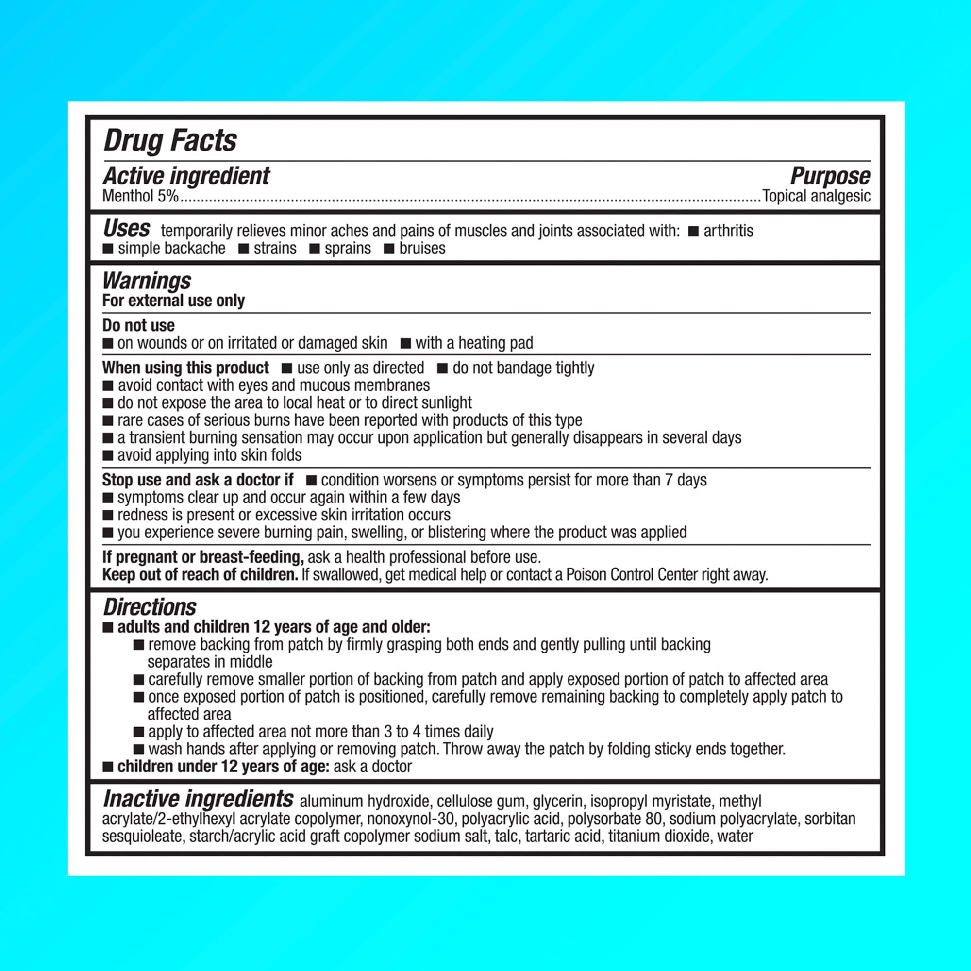 Icy Hot Original Pain Relief Patch, XL Size Comfortable Fabric Patches With Menthol 5%, Ice and Heat Contrast Therapy for Large Areas Including Backaches, Joints, Muscle Strains and Arthritis, 3 ct.