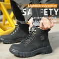 thumbnail image 3 of LASUDRAA Mens Steel Toe Safety Shoes, Puncture & Slip Resistant Work Shoes, Lightweight Comfortable Industrial Construction Boots for Men, 3 of 9