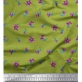 thumbnail image 1 of Soimoi Moss Georgette Fabric Dot & Wildflower Floral Print Fabric by Yard 42 Inch Wide, 1 of 1