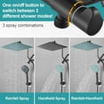 12 Inch All Metal 3Way Rain Shower Head, High Pressure Shower Head