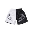 thumbnail image 2 of Haitryli Kids Boys Muay Thai Martial Arts Shorts MMA Kick Boxing Boxer Shorts Training Booty Shorts Black&White 3-4, 2 of 7