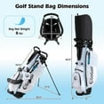 thumbnail image 3 of Costway 12 Pieces Men's Complete Golf Club Set Right Hand Includes 460CC #1 Driver White, 3 of 10