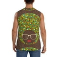 thumbnail image 4 of Disketp Black Head Woman With Dots Hair Sleeveless Tshirts For Men, Muscle Shirts For Men Dry Fit Tank Top-Xx-Large, 4 of 8