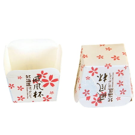 

Hloma 100Pcs Disposable Oven Safe Muffin Cup Square Grease-resistant Packaging Paper Various Pattern Wedding Party Cupcake Cup for Bakery