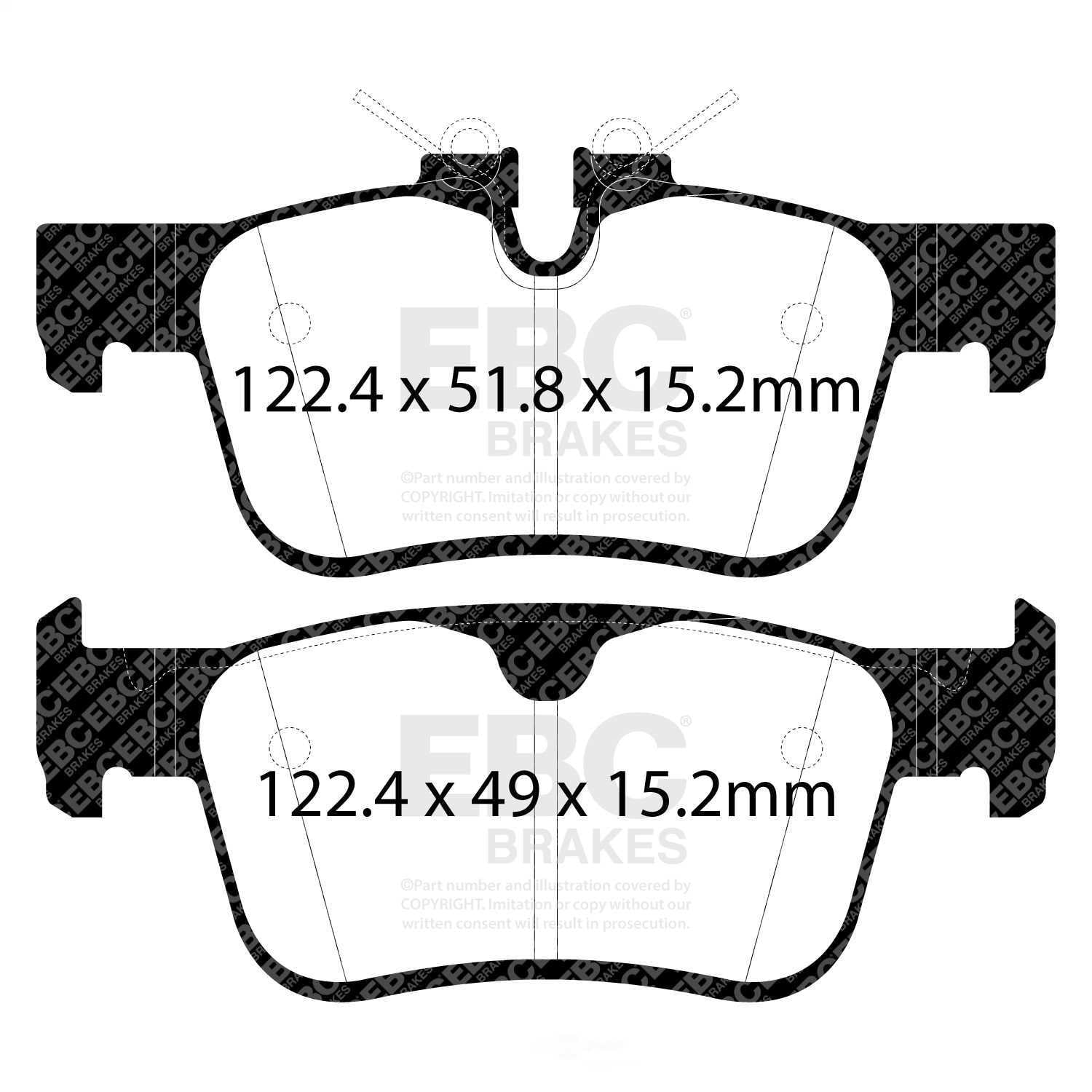 EBC Brakes Redstuff Premium Fast Street Pad For All Engine Sizes Fits select: 2018-2022 VOLVO XC60, 2019-2022 VOLVO S60