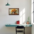 thumbnail image 3 of ZHONGYUTONG Rustic Sunflower Canvas Wall Art Farmhouse Yellow Flower Pictures Country Floral Painting Print for Bathroom Decor Framed (12.00" x 18.00"), 3 of 5