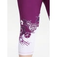 thumbnail image 5 of Rosegal for Women Leisure Plus Size & Curve High Rise Butterfly Print Skinny Leggings Purple M, 5 of 6