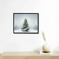 thumbnail image 4 of HOMICOZI Winter Wall Art For Living Room/Bedroom, Canvas Bathroom Decor Wall Art Kitchen Office Framed Wood Oil Painting Picture, Christmas Forest Snowy Pine Tree Snowflake, 4 of 4