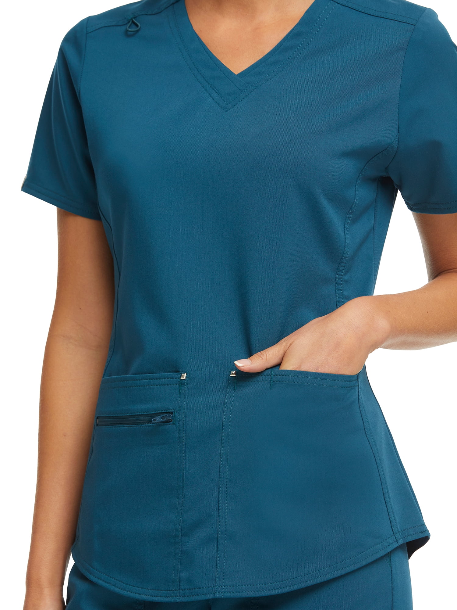 Scrubstar Women's Ultimate Stretch Twill Criss Cross V-Neck Scrub Top WM12T900A
