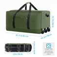 thumbnail image 2 of Bolsa de viaje Finnhomy, 120 L, plegable con 3 ruedas, 82 x 36 x 40 cm, color verde, 2 of 7