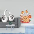 thumbnail image 2 of estatua de cisne,Figuras de cisne de cerámica modernas,Escultura de animales Decoración centro de mesa,Reloj de pared,Reloj de pared silencioso para amantes de los gatos, 2 of 8