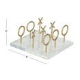 thumbnail image 4 of CosmoLiving by Cosmopolitan 8" x 5" Gold Metal Tic Tac Toe Stick Game Set with Acrylic Base, 1-Piece, 4 of 13