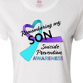 thumbnail image 4 of Inktastic Remembering my Son- suicide prevention awareness Women's T-Shirt, 4 of 5