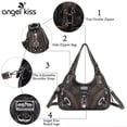 thumbnail image 3 of Angelkiss Hobo Shouder Purses for Women Crossbody Bag with Adjustable Long Straps Ultra Soft with Multiple Pockets, 3 of 5