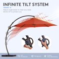thumbnail image 5 of JEAREY 11 ft.Aluminum Curvy Cantilever Offset Hanging Patio Umbrella With Sandbag Base Orange, 5 of 5
