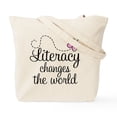 thumbnail image 2 of CafePress - Literacy Reading Quote Tote Bag - Unisex Canvas Tote Bag, Beige, 1-Piece, 2 of 9