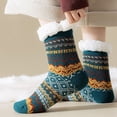 thumbnail image 6 of Nestiefly Fuzzy Slipper Socks for Women with Grip Dots, Non Slip Cozy Winter Gifts | Plush Sherpa Lining, Stretch Knit Green, 6 of 6
