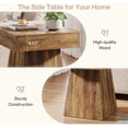 thumbnail image 5 of Tribesigns Small Square End Table with Wide Base for Living Room, Brown, 5 of 6