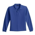 thumbnail image 5 of Port Authority Youth Long Sleeve Silk Touch Polo-XS (Royal), 5 of 6