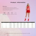 thumbnail image 7 of Aislor Womens Christmas Candy Cane Costume Stripes Sequins Mrs Santa Claus Jumpsuits Green S, 7 of 7