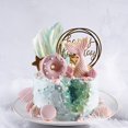 thumbnail image 4 of Gold Happy Birthday Cake Topper - Acrylic Cupcake Toppers Decoration Supplies (7 Pieces), 4 of 7