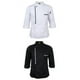 thumbnail image 1 of Chaqueta de chef unisex de manga larga para hombre, 2 piezas, para otoño Blanco negro, 1 of 9